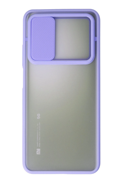 Newface Xiaomi Mi 10T Kılıf Palm Buzlu Kamera Sürgülü Silikon - Lila resmi