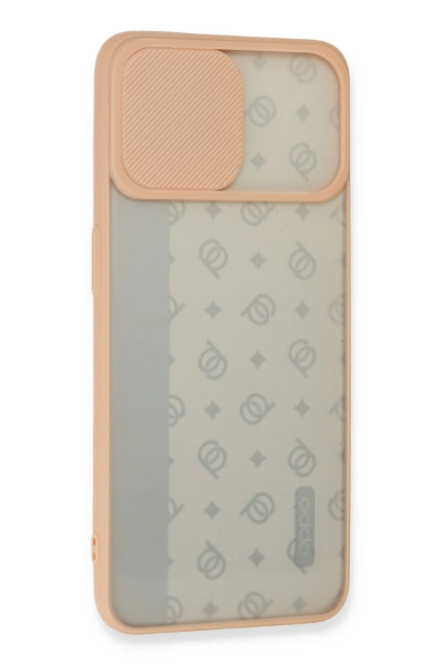 Newface Oppo Reno 4 Lite Kılıf Palm Buzlu Kamera Sürgülü Silikon - Pembe resmi