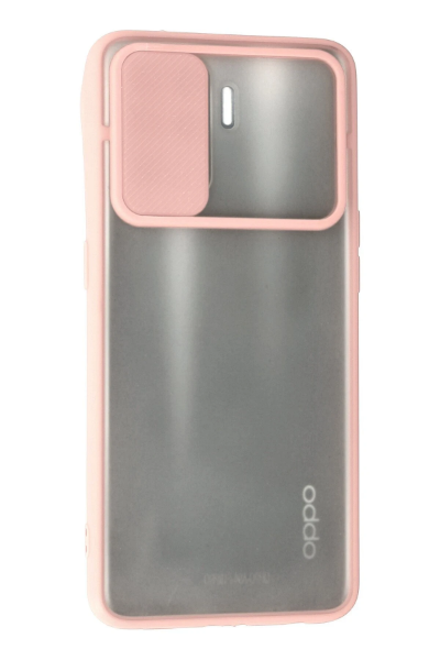 Newface Oppo Reno 5 Lite Kılıf Palm Buzlu Kamera Sürgülü Silikon - Pembe resmi