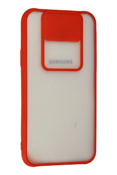 Newface Samsung Galaxy J7 Kılıf Palm Buzlu Kamera Sürgülü Silikon - Kırmızı resmi