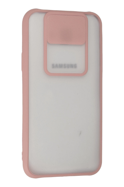 Newface Samsung Galaxy J7 Kılıf Palm Buzlu Kamera Sürgülü Silikon - Pembe resmi