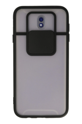 Newface Samsung Galaxy J7 Pro / J730 Kılıf Palm Buzlu Kamera Sürgülü Silikon - Siyah resmi