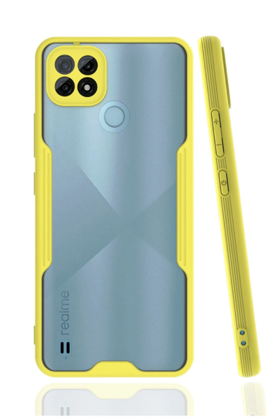 Newface Realme C21 Kılıf Platin Silikon - Sarı resmi
