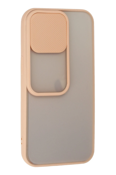 Newface iPhone 13 Pro Kılıf Palm Buzlu Kamera Sürgülü Silikon - Pembe resmi
