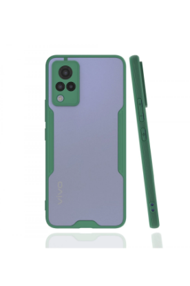 Newface Vivo V21 Kılıf Platin Silikon - Yeşil resmi