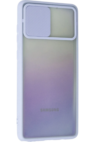 Newface Samsung Galaxy A81 / Note 10 Lite Kılıf Palm Buzlu Kamera Sürgülü Silikon - Lila resmi