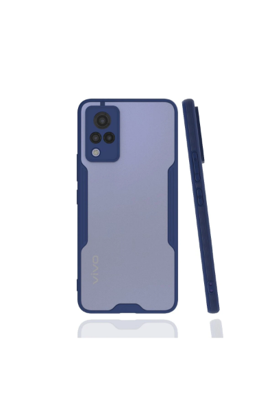 Newface Vivo V21 Kılıf Platin Silikon - Lacivert resmi