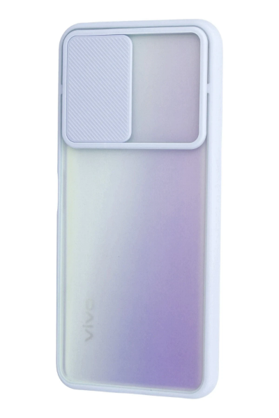 Newface Vivo Y53S Kılıf Palm Buzlu Kamera Sürgülü Silikon - Lila resmi