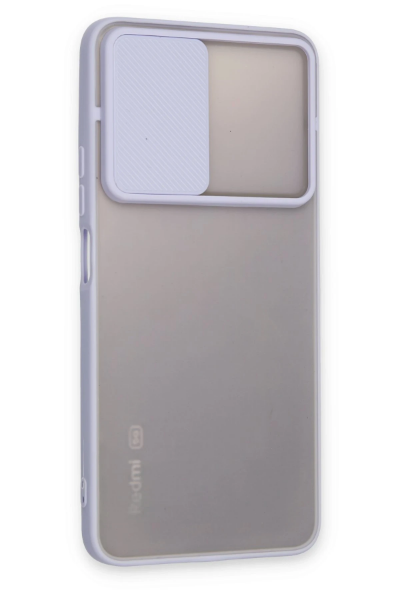 Newface Xiaomi Redmi Note 11T Kılıf Palm Buzlu Kamera Sürgülü Silikon - Lila resmi