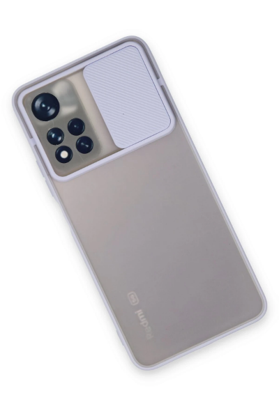 Newface Xiaomi Redmi Note 11T Kılıf Palm Buzlu Kamera Sürgülü Silikon - Lila resmi