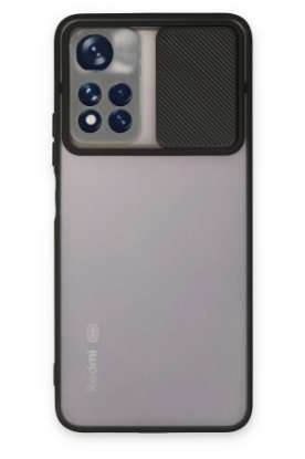 Newface Xiaomi Redmi Note 11 Pro Plus 5G Kılıf Palm Buzlu Kamera Sürgülü Silikon - Siyah resmi