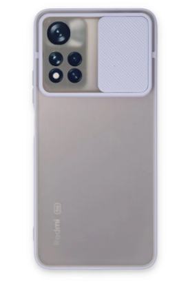 Newface Xiaomi Redmi Note 11 Pro Plus 5G Kılıf Palm Buzlu Kamera Sürgülü Silikon - Lila resmi