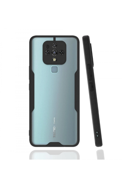 Newface Tecno Camon 16 Kılıf Platin Silikon - Siyah resmi