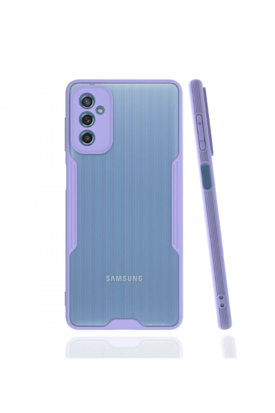Newface Samsung Galaxy M52 5G Kılıf Platin Silikon - Lila resmi