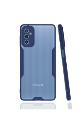 Newface Samsung Galaxy M52 5G Kılıf Platin Silikon - Lacivert resmi