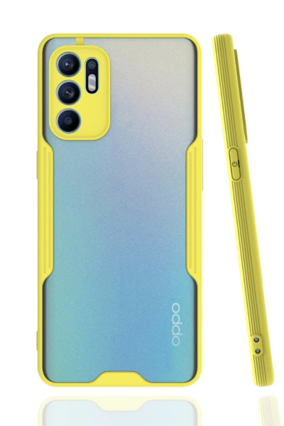 Newface Oppo Reno 6 Kılıf Platin Silikon - Sarı resmi