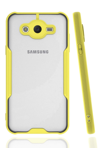 Newface Samsung Galaxy J7 Kılıf Platin Silikon - Sarı resmi