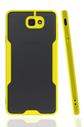Newface Samsung Galaxy J7 Prime Kılıf Platin Silikon - Sarı resmi