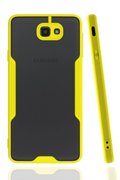 Newface Samsung Galaxy J7 Prime Kılıf Platin Silikon - Sarı resmi