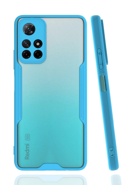 Newface Xiaomi Redmi Note 11T Kılıf Platin Silikon - Mavi resmi