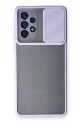Newface Samsung Galaxy A33 5G Kılıf Palm Buzlu Kamera Sürgülü Silikon - Lila resmi