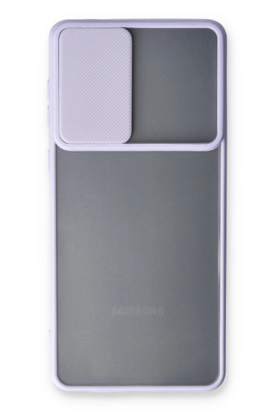 Newface Samsung Galaxy A33 5G Kılıf Palm Buzlu Kamera Sürgülü Silikon - Lila resmi