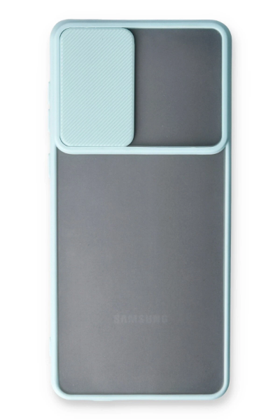 Newface Samsung Galaxy A33 5G Kılıf Palm Buzlu Kamera Sürgülü Silikon - Turkuaz resmi