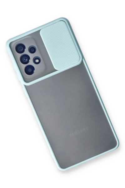 Newface Samsung Galaxy A33 5G Kılıf Palm Buzlu Kamera Sürgülü Silikon - Turkuaz resmi