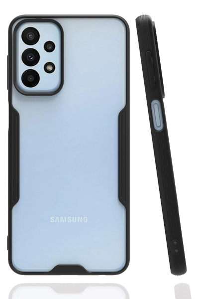 Newface Samsung Galaxy A23 4G Kılıf Platin Silikon - Siyah resmi