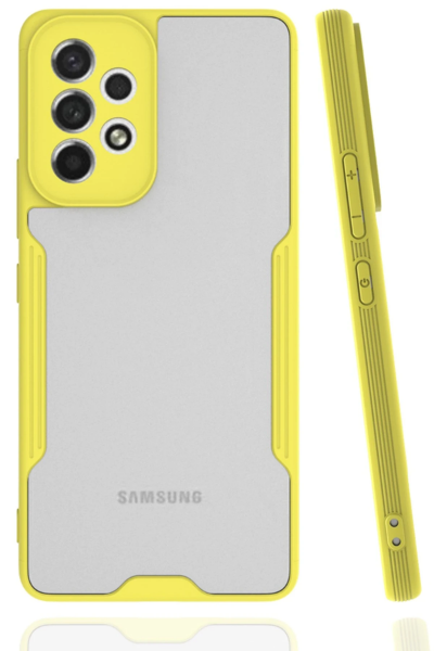 Newface Samsung Galaxy A33 5G Kılıf Platin Silikon - Sarı resmi