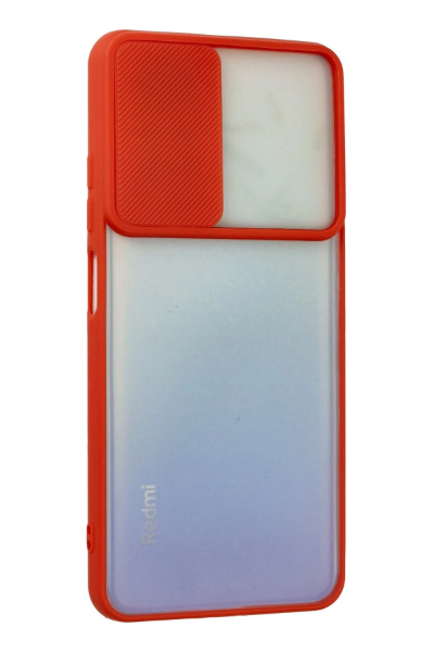 Newface Xiaomi Redmi Note 11 Kılıf Palm Buzlu Kamera Sürgülü Silikon - Kırmızı resmi