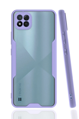 Newface Realme C11 2021 Kılıf Platin Silikon - Lila resmi