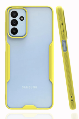 Newface Samsung Galaxy M23 Kılıf Platin Silikon - Sarı resmi