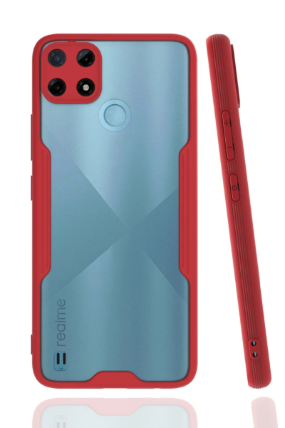 Newface Realme C25Y Kılıf Platin Silikon - Kırmızı resmi