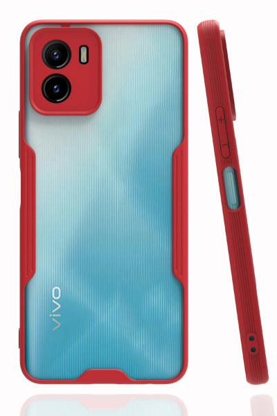 Newface Vivo Y15S Kılıf Platin Silikon - Kırmızı resmi