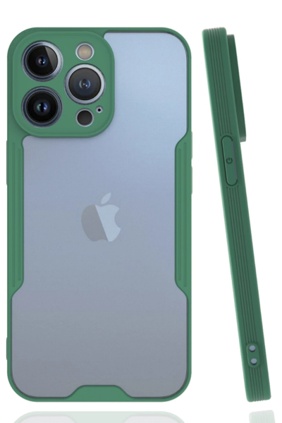 Newface iPhone 14 Pro Max Kılıf Platin Silikon - Yeşil resmi