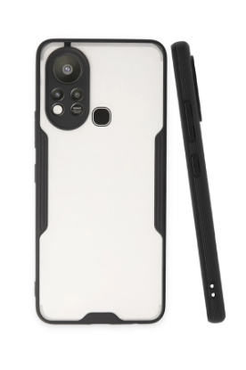 Newface İnfinix Hot 11s Kılıf Platin Silikon - Siyah resmi