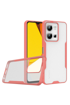 Newface Vivo Y35 Kılıf Platin Silikon - Pembe resmi