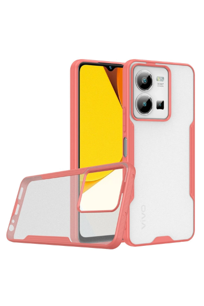 Newface Vivo Y35 Kılıf Platin Silikon - Pembe resmi