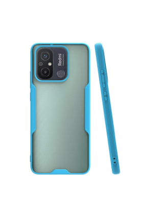 Newface Xiaomi Redmi 12C Kılıf Platin Silikon - Mavi resmi