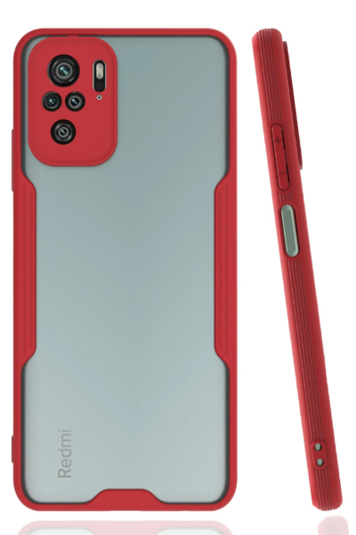 Newface Xiaomi Redmi Note 10 Kılıf Platin Silikon - Kırmızı resmi