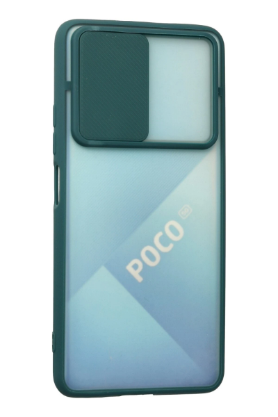 Newface Xiaomi Poco F3 Kılıf Palm Buzlu Kamera Sürgülü Silikon - Yeşil resmi