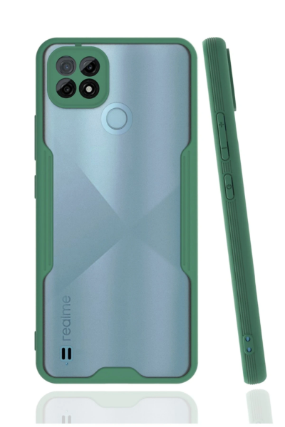 Newface Realme C21 Kılıf Platin Silikon - Yeşil resmi