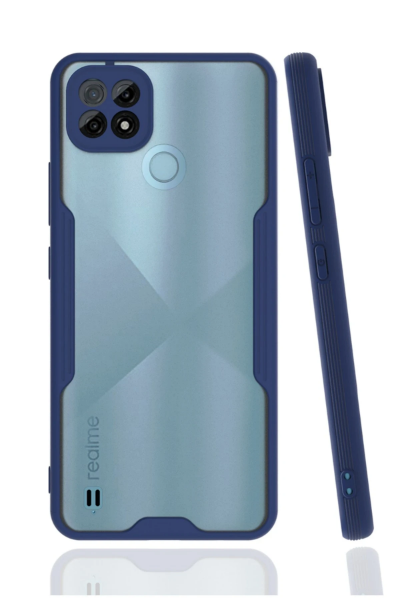 Newface Realme C21 Kılıf Platin Silikon - Lacivert resmi