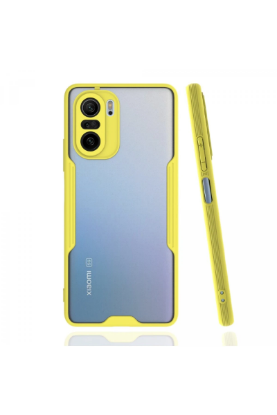 Newface Xiaomi Poco F3 Kılıf Platin Silikon - Sarı resmi