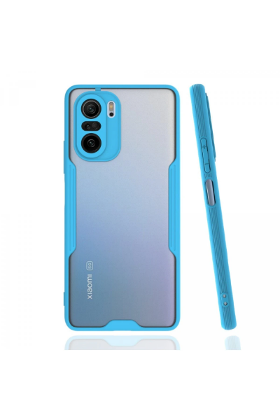 Newface Xiaomi Poco F3 Kılıf Platin Silikon - Mavi resmi