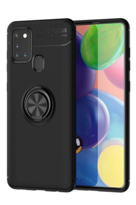 Newface Samsung Galaxy M31 Kılıf Range Yüzüklü Silikon - Siyah resmi