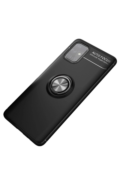 Newface Samsung Galaxy M31S Kılıf Range Yüzüklü Silikon - Siyah resmi