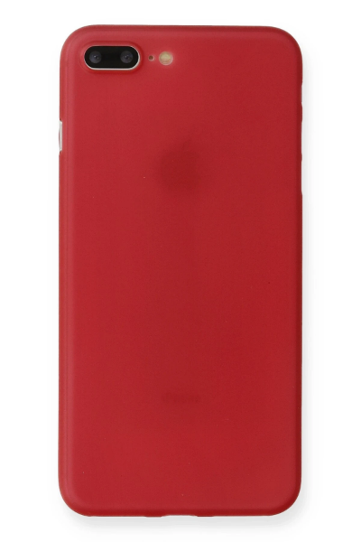 Newface iPhone 7 Plus Kılıf PP Ultra İnce Kapak - Kırmızı resmi
