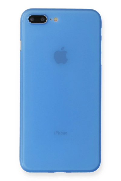 Newface iPhone 7 Plus Kılıf PP Ultra İnce Kapak - Mavi resmi
